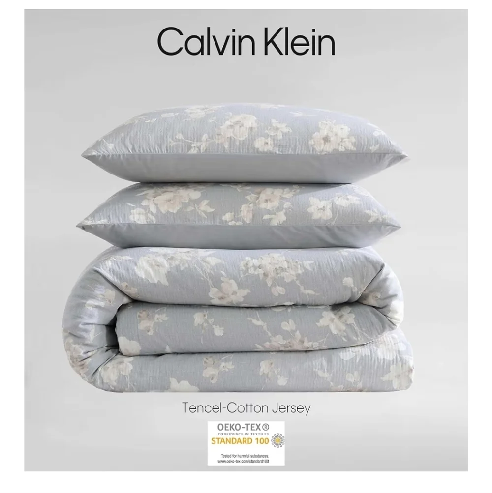 Calvin Klein King Duvet Cover Set, Super Soft Cotton Bedding with Matching Shams
